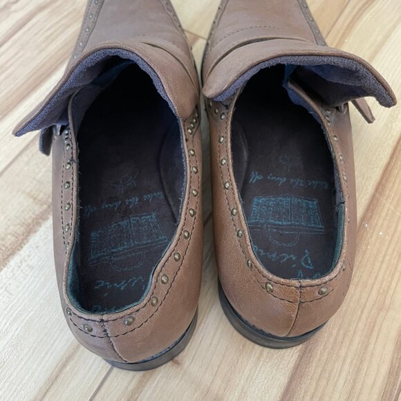 JOHN FLUEVOG Vintage Picnic Chianti Studded Monk Strap Tan Leather Size 7 - Picture 10 of 11